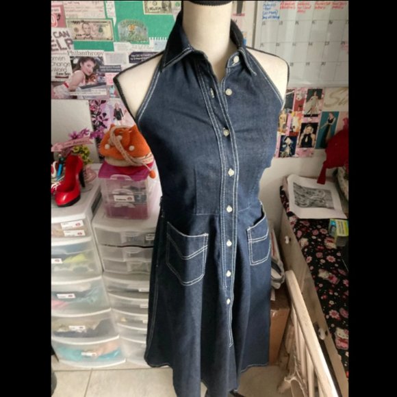 Ralph Lauren Denim Dress with 4 pockets - Picture 1 of 8